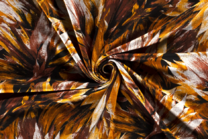 -Tricot stof - bedrukt bloemen - oker - 18135-034 - Tricot stof - bedrukt bloemen - oker - 18135-034