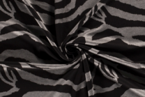 -Tricot stof - bedrukt zebraprint - bruin - 18105-054 - Tricot stof - bedrukt zebraprint - bruin - 18105-054