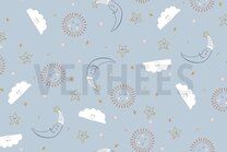 -Flanel stof - sweet dreams - lichtblauw - 9815-005 - Flanel stof - sweet dreams - lichtblauw - 9815-005