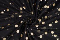 -Tule stof - dots - zwart goud - 317063-70 - Tule stof - dots - zwart goud - 317063-70