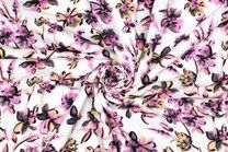 -Viscose stof - tencel digitaal bloemen - wit roze - 922764-10 - Viscose stof - tencel digitaal bloemen - wit roze - 922764-10