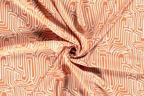 -Viscose stof - abstract - oranje - 19053-036 - Viscose stof - abstract - oranje - 19053-036