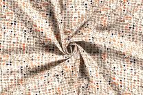 -Viscose stof - borken crepe bedrukt abstract - gebroken wit - 19088-051 - Viscose stof - borken crepe bedrukt abstract - gebroken wit - 19088-051