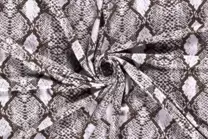 -Tricot stof - bedrukt slangenprint - bruin - 19249-055 - Tricot stof - bedrukt slangenprint - bruin - 19249-055