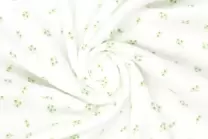 -Katoen stof - hydrofielstof bloemetjes - wit groen - 19712-020 - Katoen stof - hydrofielstof bloemetjes - wit groen - 19712-020