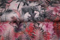 -Tricot stof - viscose digitaal safari - roze - 21010-12VI - Tricot stof - viscose digitaal safari - roze - 21010-12VI