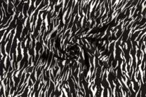 -Crepe georgette stof - zebraprint - zwart wit - 19082-069 - Crepe georgette stof - zebraprint - zwart wit - 19082-069