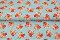-Tricot stof - digitaal bloemen - lichtblauw - 21222-09 - Tricot stof - digitaal bloemen - lichtblauw - 21222-09