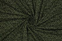 -Katoen stof - zebra - groen zwart - 410089-20 - Katoen stof - zebra - groen zwart - 410089-20