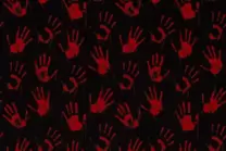 -Tricot stof - Halloween handen - zwart/rood - 20854-069 - Tricot stof - Halloween handen - zwart/rood - 20854-069