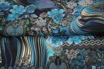 -Tricot stof - digitaal bloemen abstract - blauw - 22025-09 - Tricot stof - digitaal bloemen abstract - blauw - 22025-09