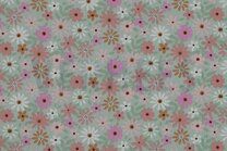 -Katoen met coating - bloemen - mint - 6040-013 - Katoen met coating - bloemen - mint - 6040-013