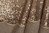 -Polyester stof - scallop sequin - beige - 0830-170 - Polyester stof - scallop sequin - beige - 0830-170
