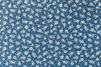 -Katoen stof - bloemen - blauw - 69509-01 - Katoen stof - bloemen - blauw - 69509-01