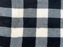 Fleece stof - ultra soft - ruit - zwart/gebroken wit - B302 - Fleece stof - ultra soft - ruit - zwart/gebroken wit - B302