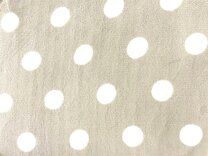 Fleece stof - ultra soft - stippen - beige/licht grijs - B306 - Fleece stof - ultra soft - stippen - beige/licht grijs - B306