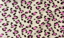 Fleece stof - cuddle fleece - panterprint - heel lichtbeige/roze/bruin - B313 - Fleece stof - cuddle fleece - panterprint - heel lichtbeige/roze/bruin - B313