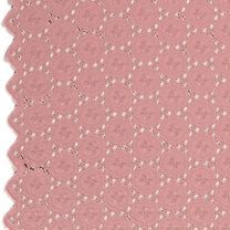 Voile stof - broderie - oud roze - 21175-242 - Voile stof - broderie - oud roze - 21175-242