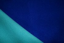 -Fleece stof - double fleece - kobaltblauw/mint - 9444-005 - Fleece stof - double fleece - kobaltblauw/mint - 9444-005