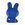 Kinderknoop konijn kobaltblauw 5603-1-215 - Kinderknoop konijn kobaltblauw 5603-1-215