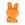 Kinderknoop konijn oranje 5603-1-693 - Kinderknoop konijn oranje 5603-1-693