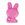 Kinderknoop konijn roze 5603-1-793 - Kinderknoop konijn roze 5603-1-793