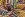 Polyester stof - travel - abstract - bruin multi - JT48 - Polyester stof - travel - abstract - bruin multi - JT48