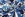 Viscose stof - linnenmix slub - bloemen - blauw - 21559-602 - Viscose stof - linnenmix slub - bloemen - blauw - 21559-602