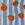 Katoen met coating - sinaasappels & strepen - blauw - 7050-019 - Katoen met coating - sinaasappels & strepen - blauw - 7050-019