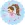 Applicatie velours Fee rond lichtblauw - Applicatie velours Fee rond lichtblauw