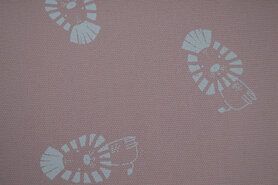 Canvas stoffen - Canvas stof - leeuw - roze - 2502-232
