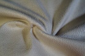 92% polyester, 8% elastan stoffen - Kunstleer stof - Unique leather - beige - 0541-025