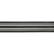 gewevenband - gewevenband gestreept 20 mm grijs-zwart (62701-20-02)
