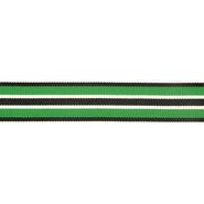 gewevenband - Gewevenband gestreept 20 mm groen-zwart (62701-20-05)