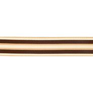 gewevenband - Gewevenband gestreept 20 mm beige-bruin (62701-20-12)