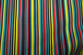 Gestreepte stoffen - Tricot stof - Folklore streep - multi - 2902-121