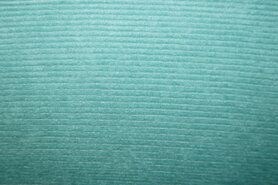 Aqua blauwe stoffen - Tricot stof - corduroy - aqua - 12501-022