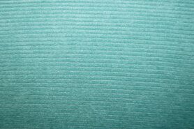 Katoen, polyester, elastan stoffen - Tricot stof - corduroy - aqua - 12501-022