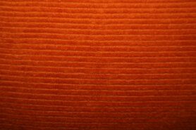 Katoen, polyester, elastan stoffen - Tricot stof - corduroy - terra - 12501-056