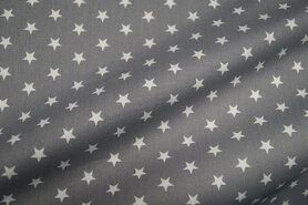 Ster motief stoffen - Katoen stof - little stars - grijs - 4955-013