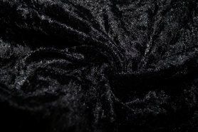 Stoffe - NB 5666-069 Velours de panne schwarz