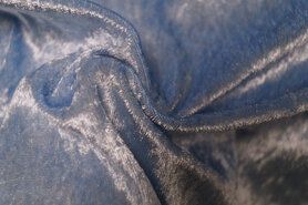 Lichtblauwe stoffen - Velours de panne stof - lichtblauw - 5666-002