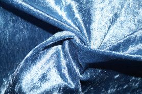 Karnevalsstoffe - NB 5666-003 Velours de panne jeansblauw