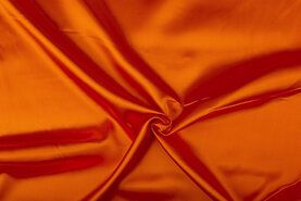 Oranje stoffen - Satijn stof - oranje - 4796-036