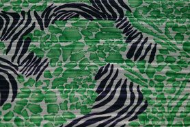 Polyester stoffen - Polyester stof - Plisse-achtig fantasie - groen - 960025-88