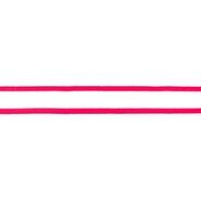 Sierband* - 32663 Band neon randje wit/roze 25mm