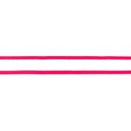 Witte / creme - 32663 Band neon randje wit/roze 25mm