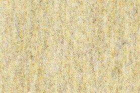 Katoen, polyester, elastan stoffen - Tricot stof - French Terry gemeleerd - beige - 3430-052
