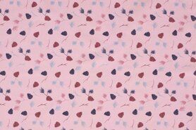 Kinderstoffen - Katoen stof - Interieurstof dennenappel - roze - 1467-012