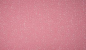 Oudroze stoffen - Tricot stof - dots dusty - oudroze - 1472-014